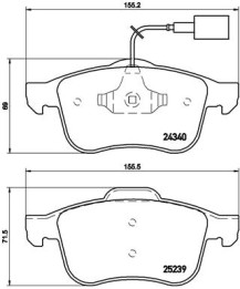 P 23 132 Sada brzdových destiček, kotoučová brzda PRIME LINE BREMBO