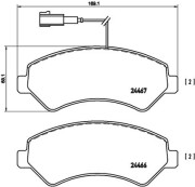 P 23 136 Sada brzdových destiček, kotoučová brzda PRIME LINE BREMBO