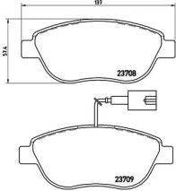 P 23 137 Sada brzdových destiček, kotoučová brzda PRIME LINE BREMBO