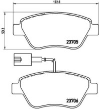 P 23 141 Sada brzdových destiček, kotoučová brzda PRIME LINE BREMBO