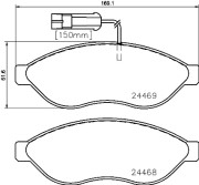 P 23 143 Sada brzdových destiček, kotoučová brzda PRIME LINE BREMBO