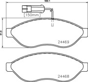 P 23 144 Sada brzdových destiček, kotoučová brzda PRIME LINE BREMBO