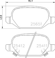 P 23 151 Sada brzdových destiček, kotoučová brzda PRIME LINE BREMBO