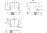 P23156N Sada brzdových destiček, kotoučová brzda PRIME LINE - Ceramic BREMBO