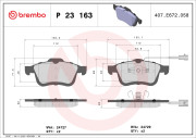 P 23 163 Sada brzdových destiček, kotoučová brzda PRIME LINE BREMBO