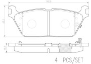 P23194N Sada brzdových destiček, kotoučová brzda BREMBO NAO LINE BREMBO
