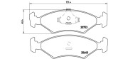 P 24 006 Sada brzdových destiček, kotoučová brzda PRIME LINE BREMBO