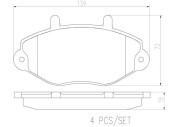 P24033N Sada brzdových destiček, kotoučová brzda PRIME LINE - Ceramic BREMBO