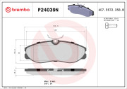 P24039N Sada brzdových destiček, kotoučová brzda BREMBO NAO LINE BREMBO