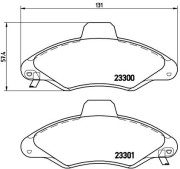 P 24 045 Sada brzdových destiček, kotoučová brzda PRIME LINE BREMBO