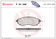 P 24 048 Sada brzdových destiček, kotoučová brzda PRIME LINE BREMBO