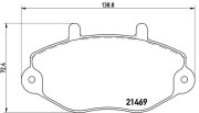 P 24 050 Sada brzdových destiček, kotoučová brzda PRIME LINE BREMBO