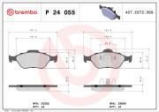 P 24 055 Sada brzdových destiček, kotoučová brzda PRIME LINE BREMBO