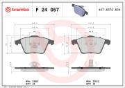 P 24 057 Sada brzdových destiček, kotoučová brzda PRIME LINE BREMBO