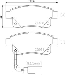 P 24 066 Sada brzdových destiček, kotoučová brzda PRIME LINE BREMBO