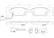 P24066N Sada brzdových destiček, kotoučová brzda BREMBO NAO LINE BREMBO