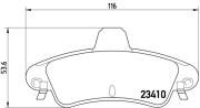 P 24 070 Sada brzdových destiček, kotoučová brzda PRIME LINE BREMBO