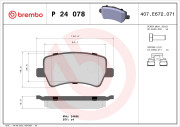 P 24 078 Sada brzdových destiček, kotoučová brzda PRIME LINE BREMBO