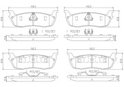P24104N Sada brzdových destiček, kotoučová brzda BREMBO NAO LINE BREMBO
