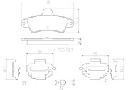 P24125N Sada brzdových destiček, kotoučová brzda PRIME LINE - Ceramic BREMBO