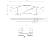 P24136N Sada brzdových destiček, kotoučová brzda BREMBO NAO LINE BREMBO