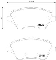 P 24 151 Sada brzdových destiček, kotoučová brzda PRIME LINE BREMBO