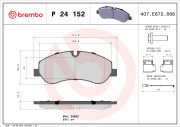 P 24 152 Sada brzdových destiček, kotoučová brzda PRIME LINE BREMBO