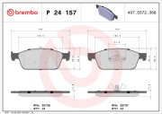 P 24 157 Sada brzdových destiček, kotoučová brzda PRIME LINE BREMBO