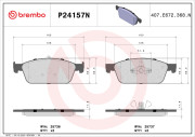 P24157N Sada brzdových destiček, kotoučová brzda PRIME LINE - Ceramic BREMBO