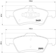 P 24 159 Sada brzdových destiček, kotoučová brzda PRIME LINE BREMBO