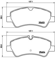 P 24 160 Sada brzdových destiček, kotoučová brzda PRIME LINE BREMBO