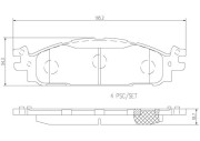 P24174N Sada brzdových destiček, kotoučová brzda BREMBO NAO LINE BREMBO