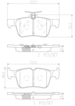 P24175N Sada brzdových destiček, kotoučová brzda PRIME LINE - Ceramic BREMBO