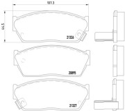 P 28 004 Sada brzdových destiček, kotoučová brzda PRIME LINE BREMBO