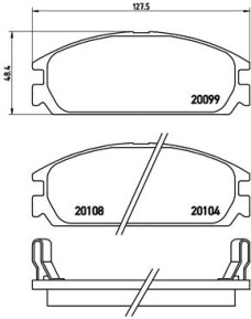 P 28 010 Sada brzdových destiček, kotoučová brzda PRIME LINE BREMBO