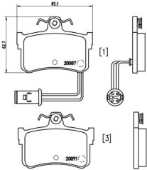 P 28 015 Sada brzdových destiček, kotoučová brzda PRIME LINE BREMBO