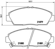 P 28 021 Sada brzdových destiček, kotoučová brzda PRIME LINE BREMBO