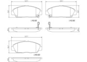 P28021N Sada brzdových destiček, kotoučová brzda BREMBO NAO LINE BREMBO