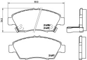 P 28 024 Sada brzdových destiček, kotoučová brzda PRIME LINE BREMBO