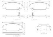 P28032N Sada brzdových destiček, kotoučová brzda BREMBO NAO LINE BREMBO