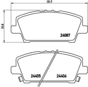 P 28 037 Sada brzdových destiček, kotoučová brzda PRIME LINE BREMBO