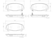 P28043N Sada brzdových destiček, kotoučová brzda BREMBO NAO LINE BREMBO
