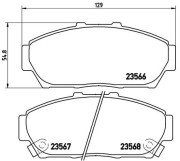 P 28 048 Sada brzdových destiček, kotoučová brzda PRIME LINE BREMBO