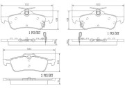 P28070N Sada brzdových destiček, kotoučová brzda PRIME LINE - Ceramic BREMBO