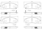 P28073N Sada brzdových destiček, kotoučová brzda BREMBO NAO LINE BREMBO