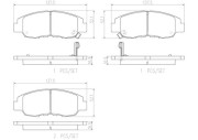 P28075N Sada brzdových destiček, kotoučová brzda BREMBO NAO LINE BREMBO