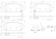 P28090N Sada brzdových destiček, kotoučová brzda BREMBO NAO LINE BREMBO