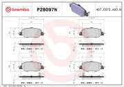 P28097N Sada brzdových destiček, kotoučová brzda BREMBO NAO LINE BREMBO