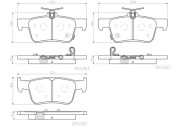 P28103N Sada brzdových destiček, kotoučová brzda BREMBO NAO LINE BREMBO