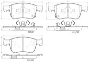 P28104N Sada brzdových destiček, kotoučová brzda BREMBO NAO LINE BREMBO